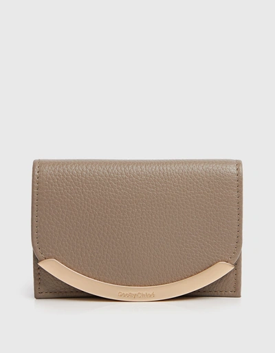 Lizzie Grained Cowhide Leather Card Holder
