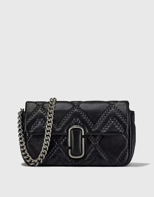 Marc Jacobs Small Black Quilted Leather Chain Crossbody Bag in 2023
