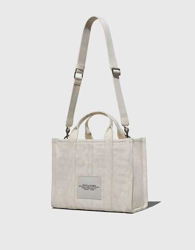 The Medium Canvas Outline Monogram Tote Bag
