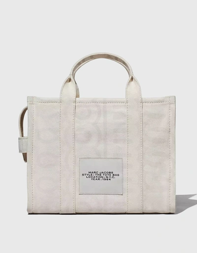 The Medium Canvas Outline Monogram Tote Bag