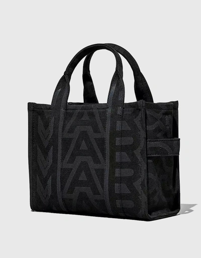 The Small Canvas Outline Monogram Tote Bag