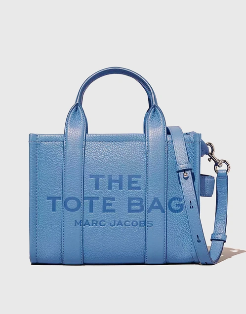 Small Leather Tote Bag in Blue - Marc Jacobs