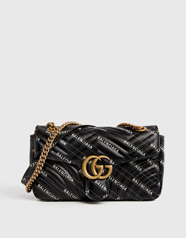 Gucci The Hacker Project  GG Marmont Small CalfSkin Shoulder Bag