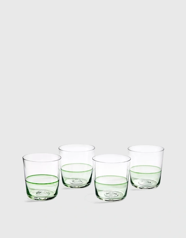 Royal Doulton 1815 Crystalline Hand-painted Tumblers Set of 4-Green