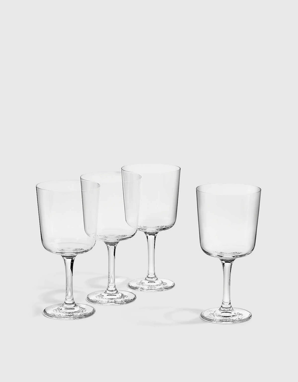 Royal Doulton 1815 Crystalline Hand-painted Wine Glasses Set of 4-Clear