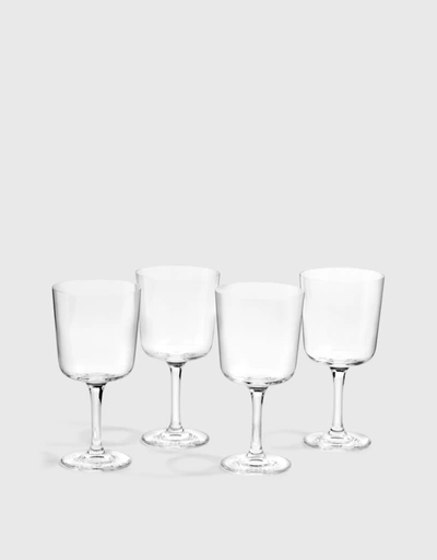1815 Crystalline Hand-painted Wine Glasses Set of 4-Clear