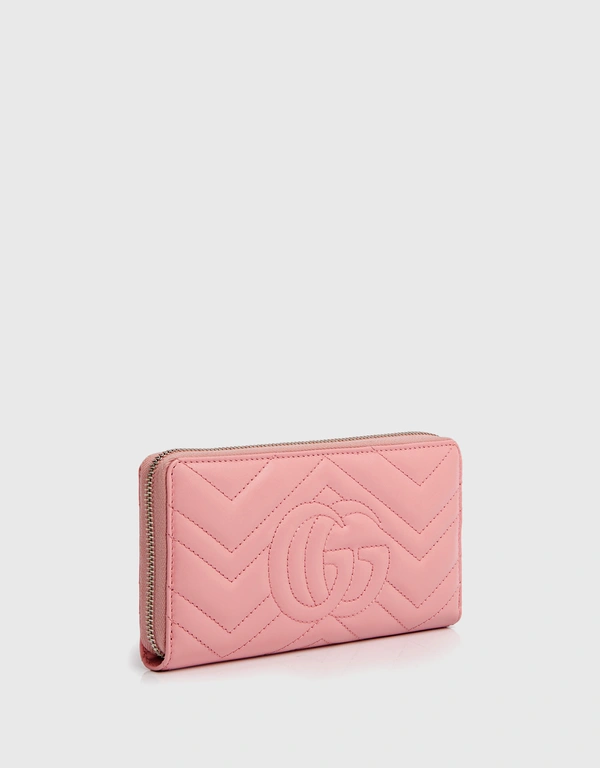 GG Marmont Leather Zip Around Wallet