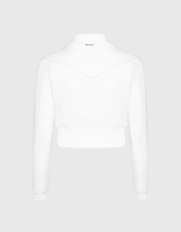 Axial Cropped Jacket-White