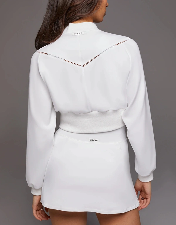 Axial Cropped Jacket-White