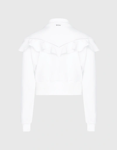 Calipso Cropped Jacket-White