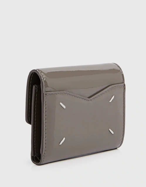Vernice Envelope Leather Tri-fold Wallet