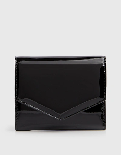 Vernice Envelope Leather Tri-fold Wallet