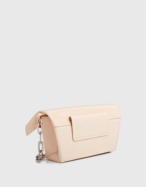 Snatched Small Leather Clutch Bag With Chain 