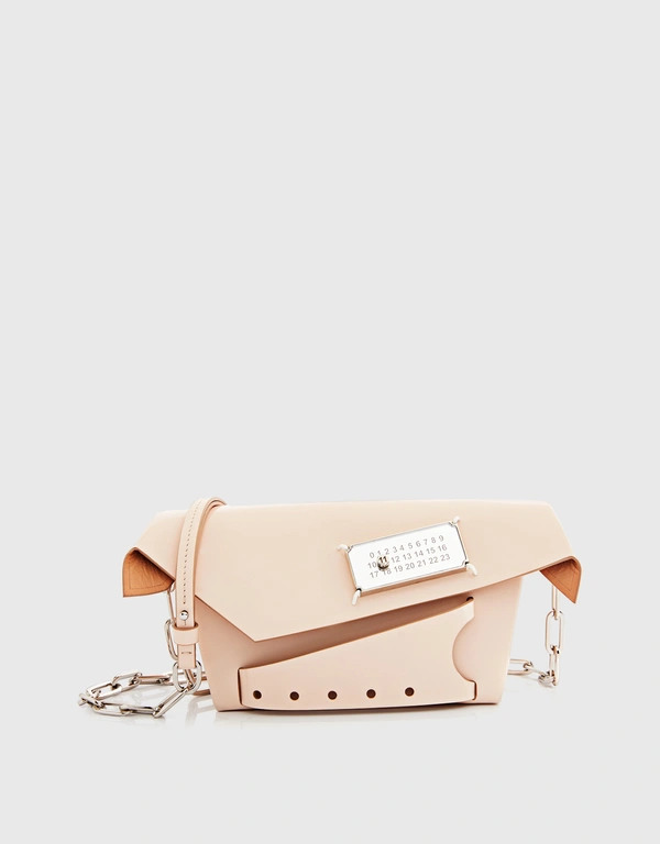 Snatched Small Leather Clutch Bag With Chain 