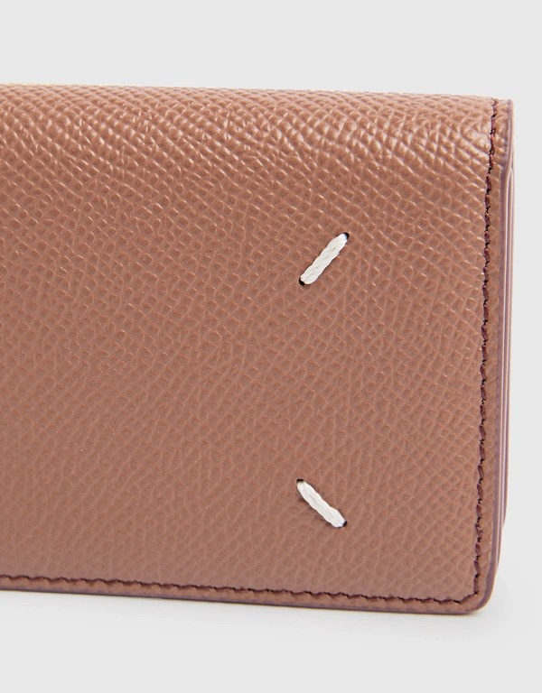 Four Stitches Leather Fold Card Holder