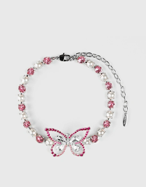 Mariposa Swarovski Crystal and Faux Pearl Necklace