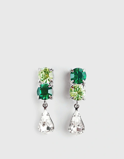 Fern Swarovski Crystal Earrings