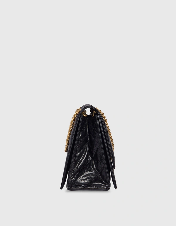 Balenciaga Crush Medium Quilted Calfskin Chain Shoulder Bag  