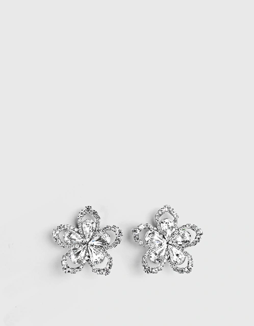 Lotus Swarovski Crystal Earrings
