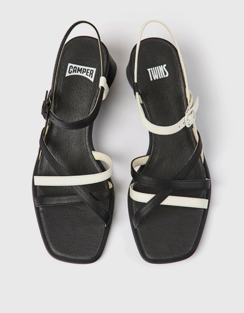 Kiara Twins Calfskin Mid Heeled Sandals