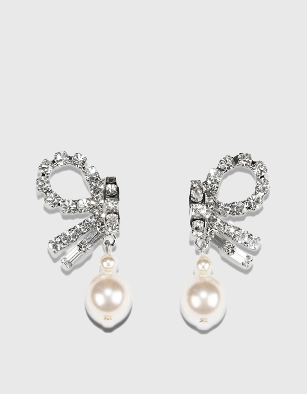 Joomi Lim Jayne Swarovski Crystal and Faux Pearl Earrings