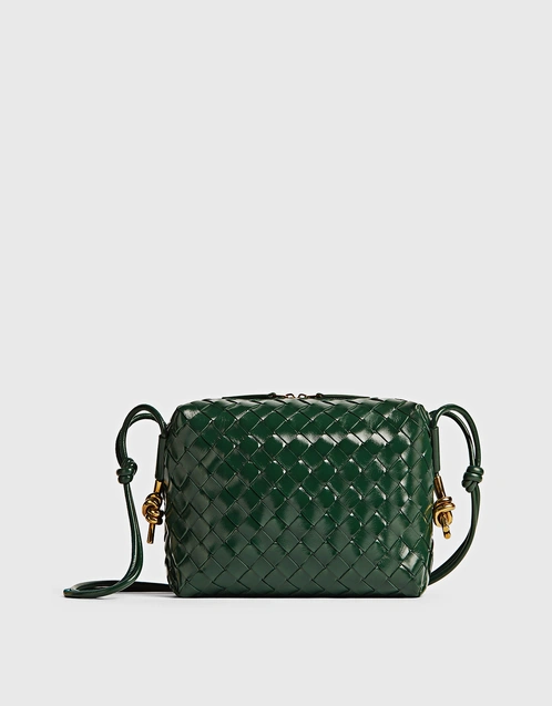 Bottega Veneta - Cassette Intrecciato Leather Shoulder Bag Green - Onesize