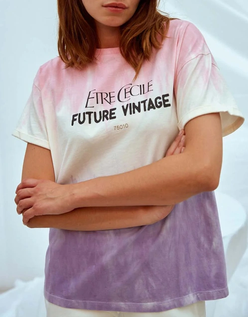Etre Cecile Future Vintage Oversize T-Shirt-Lavender Tie Dye