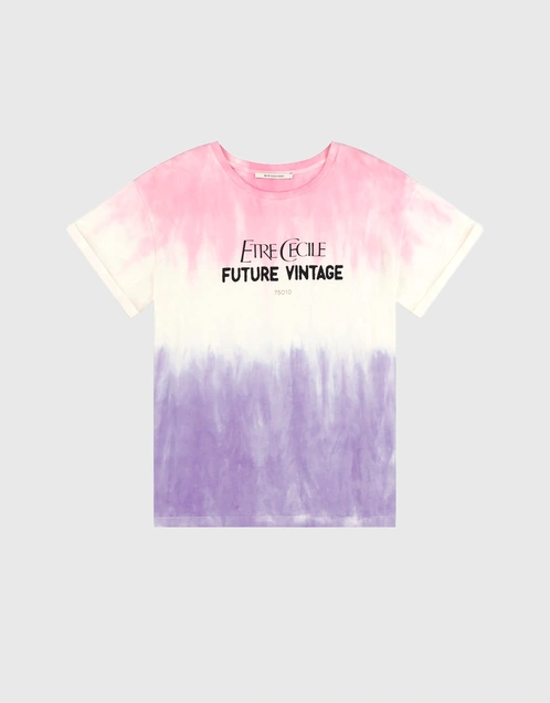 Être Cécile Etre Cecile Future Vintage Oversize T-Shirt-Lavender Tie Dye  (Tops,T-shirts)
