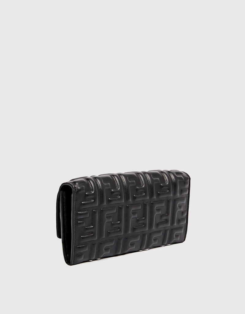 Fendi バゲットナッパレザーコンチネンタルチェーンウォレット