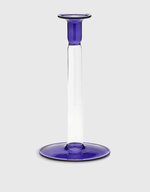 北極藍海玻璃燭台 25cm