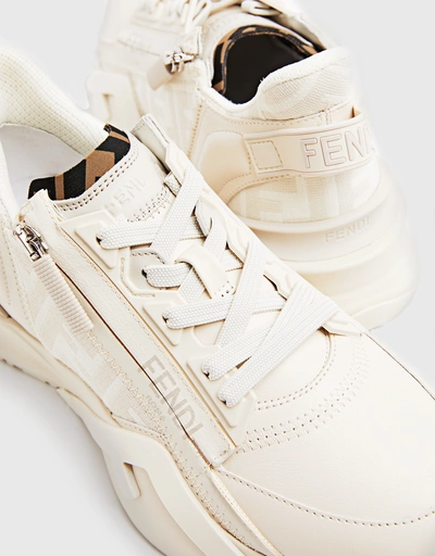 Fendi Flow Leather Low-top Sneakers