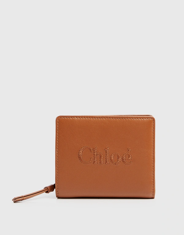 Chloé Sense Shiny Calfskin Compact Bi-fold Wallet 