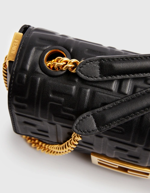 Fendi Baguette Nappa Leather Midi Chain Shoulder Bag