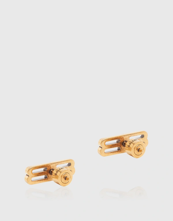 BB Icon Aged-gold Brass Earrings 