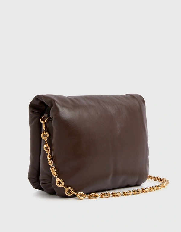 Puffer Goya Shiny Nappa Lambskin Chain Crossbody Bag