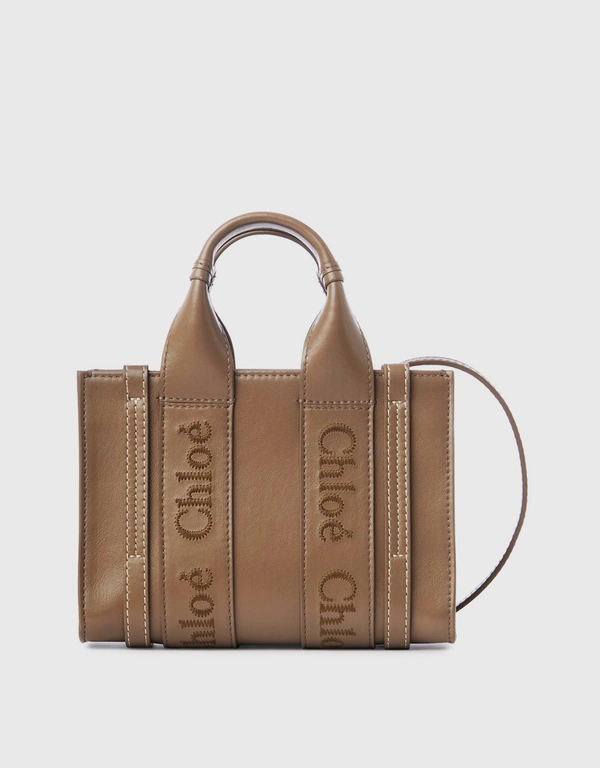 Chloé Woody Mini Calfskin Tote Bag