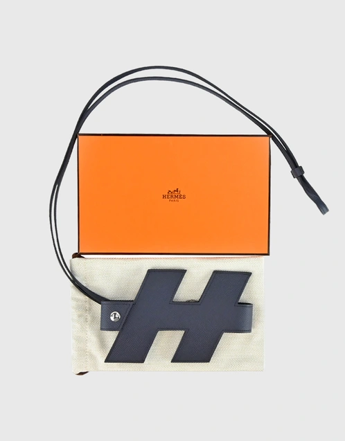 Hermès Hermès H-Tag Epsom Leather Phone Case Holder-Black (Technology)