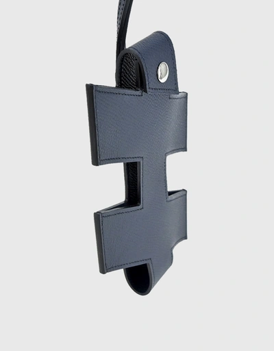 Hermès H-Tag Epsom Leather Phone Case Holder-Black