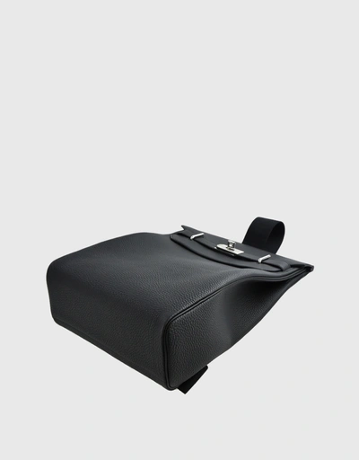 Hermès Hac a Dos 26 Togo Leather Backpack-Noir Silver Hardware