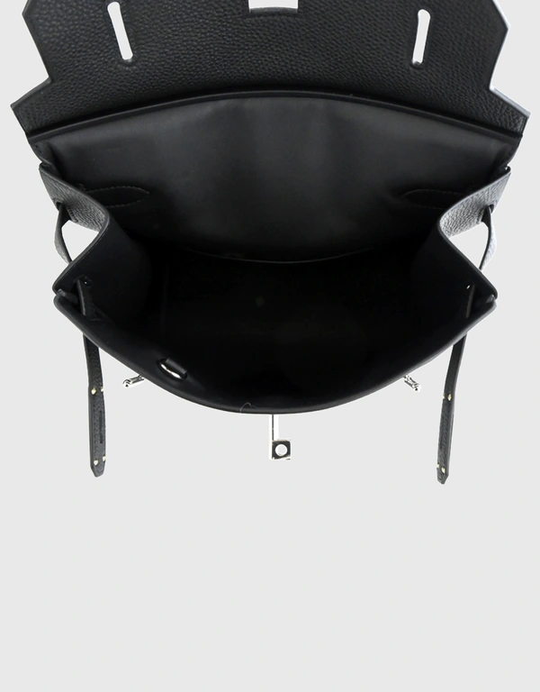 Hermès Hermès Hac a Dos 26 Togo Leather Backpack-Noir Silver Hardware