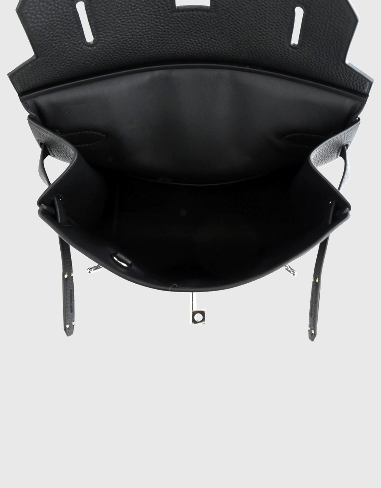Hermès Hermès Hac a Dos 26 Togo Leather Backpack-Noir Silver