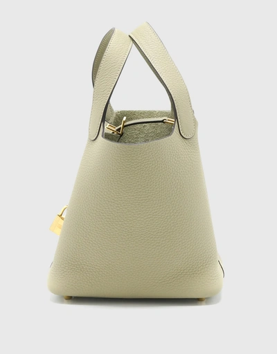 Hermès Picotin Lock 18 Taurillon Clemence Leather Bucket Bag-Sauge Gold Hardware