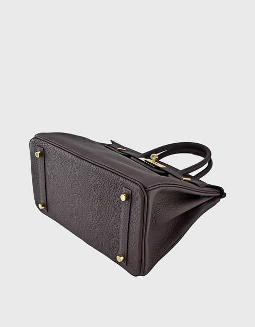 Hermès - Hermès Birkin 30 Togo Leather Handbag-Rouge Sellier Gold Hardware