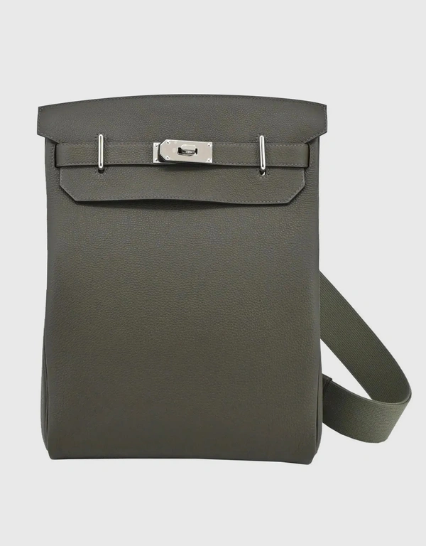 Hermès Hermès Hac a Dos 26 Togo Leather Backpack-Vert de Gris Silver Hardware