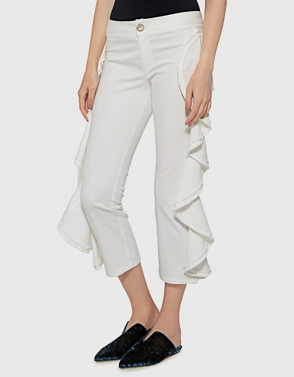 Nikko Ruffle Cropped Jeans