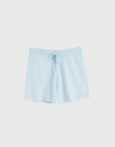 Cotton Cashmere Knitted Short-Soft Mint