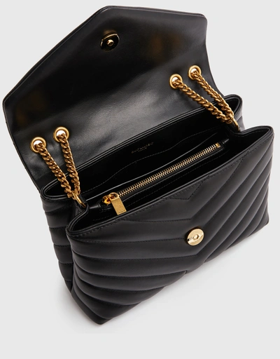 LouLou Small Leather Matelassé "Y" Chain Shoulder Bag