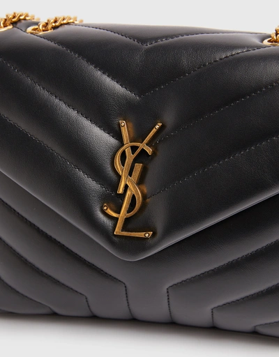 LouLou Small Leather Matelassé "Y" Chain Shoulder Bag