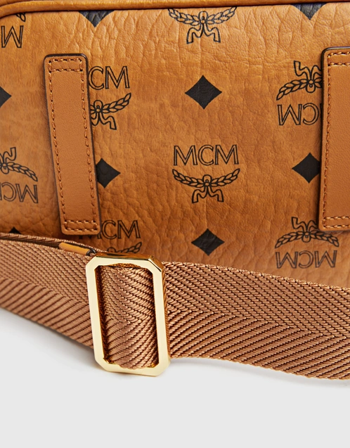 MCM Crossbody Bag Leather Brown Cognac for Men