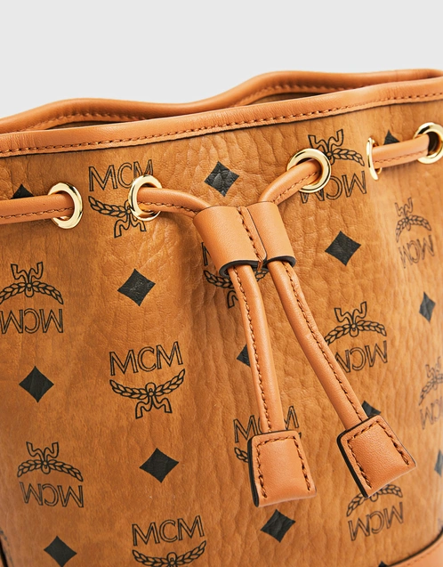MCM Dessau Mini Drawstring Bucket Bag